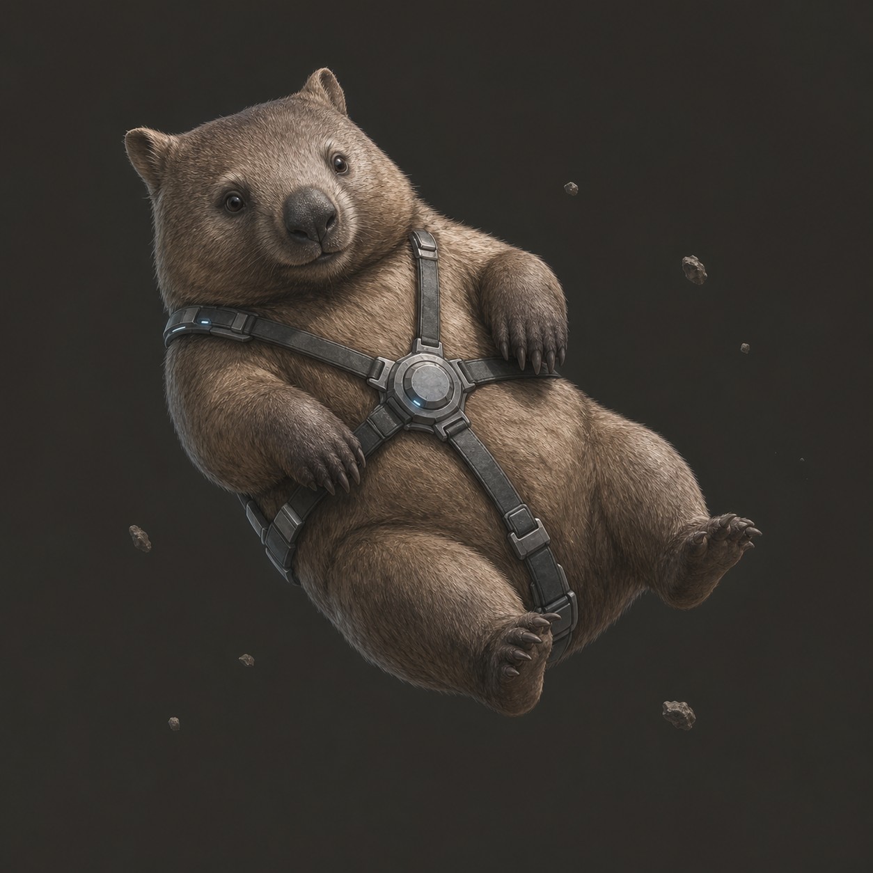 Illustrated containment portrait of The Gravity-Defying Wombat.